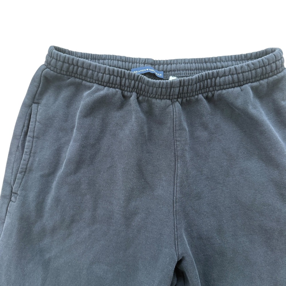 Brandy Melville Anastasia Sweatpants Wide Leg Relaxed Fit One Size Black - Picture 3 of 5